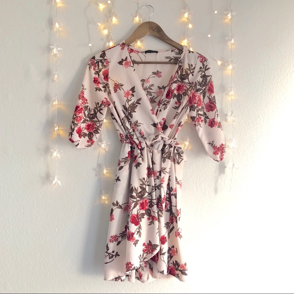 Floral mini tea dress